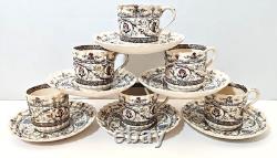 1880 WT Copeland & Sons Florence Demitasse Cups Saucer Set Of 6 L80
