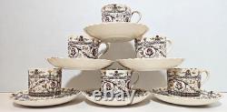 1880 WT Copeland & Sons Florence Demitasse Cups Saucer Set Of 6 L80