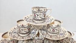 1880 WT Copeland & Sons Florence Demitasse Cups Saucer Set Of 6 L80