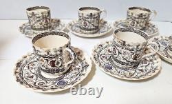 1880 WT Copeland & Sons Florence Demitasse Cups Saucer Set Of 6 L80