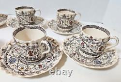 1880 WT Copeland & Sons Florence Demitasse Cups Saucer Set Of 6 L80