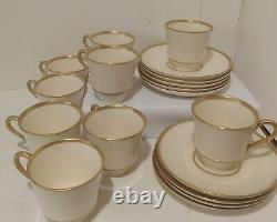 18k. Gold Demitasse Cups And Saucers