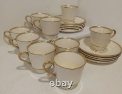 18k. Gold Demitasse Cups And Saucers