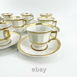 19 Pcs T&V Tressemanes & Vogt Limoges La Cloche Demitasse Espresso Cups Saucers