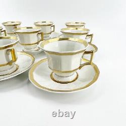 19 Pcs T&V Tressemanes & Vogt Limoges La Cloche Demitasse Espresso Cups Saucers