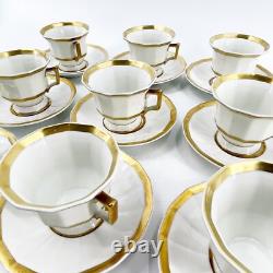 19 Pcs T&V Tressemanes & Vogt Limoges La Cloche Demitasse Espresso Cups Saucers