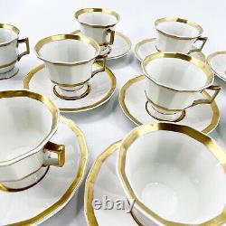 19 Pcs T&V Tressemanes & Vogt Limoges La Cloche Demitasse Espresso Cups Saucers