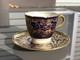 1902-1922 Royal Doulton / Tiffany & Co Porcelain Cobalt Blue Gold Demitasse Cup
