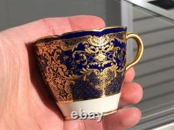 1902-1922 Royal Doulton / Tiffany & Co Porcelain Cobalt Blue Gold Demitasse Cup