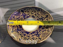 1902-1922 Royal Doulton / Tiffany & Co Porcelain Cobalt Blue Gold Demitasse Cup