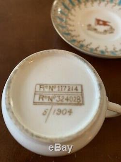 1904 White Star Line Wisteria Pattern Porcelain Demitasse Cup And Saucer