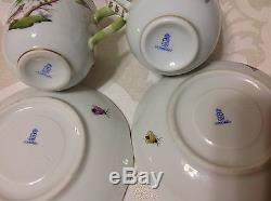 1915-30 12ea Herend Rothchild Birds Demitasse/After Dinner Cups Perfect