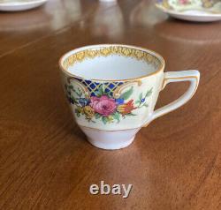 1920's Crown Ducal Ware England Westminster Demitasse Cups and Saucers Set of 6
