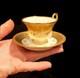 1920's Demitasse Set. 8 Cups/saucers. Encrusted Gold. Porzellan Karlsbader. Mint
