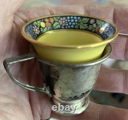 1920's Lenox China and Sterling Silver Demitasse Cups & Saucers (Set of 11 + 1)