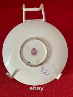 1924 RARE Royal Worcester Royal Lily demitasse duo