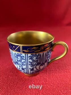 1924 RARE Royal Worcester Royal Lily demitasse duo
