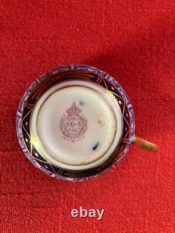 1924 RARE Royal Worcester Royal Lily demitasse duo