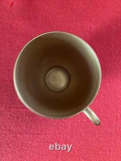 1924 RARE Royal Worcester Royal Lily demitasse duo
