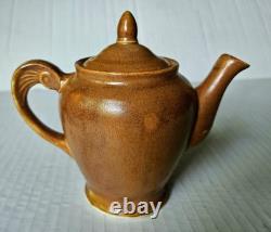 1930 Homer Laughlin Wells Art Demitasse Cafe Pot Sugar Creamer 4 Cups 5 Saucers