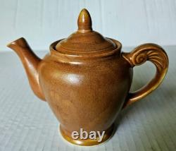 1930 Homer Laughlin Wells Art Demitasse Cafe Pot Sugar Creamer 4 Cups 5 Saucers