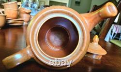 1930 Homer Laughlin Wells Art Demitasse Cafe Pot Sugar Creamer 4 Cups 5 Saucers