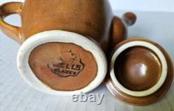 1930 Homer Laughlin Wells Art Demitasse Cafe Pot Sugar Creamer 4 Cups 5 Saucers