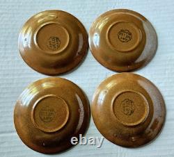 1930 Homer Laughlin Wells Art Demitasse Cafe Pot Sugar Creamer 4 Cups 5 Saucers