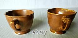 1930 Homer Laughlin Wells Art Demitasse Cafe Pot Sugar Creamer 4 Cups 5 Saucers