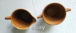 1930 Homer Laughlin Wells Art Demitasse Cafe Pot Sugar Creamer 4 Cups 5 Saucers