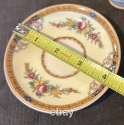 1930's Myott Staffordshire England Set Of 4 Carlton Demitasse Cups & Saucers HTF