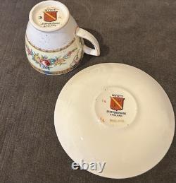 1930's Myott Staffordshire England Set Of 4 Carlton Demitasse Cups & Saucers HTF