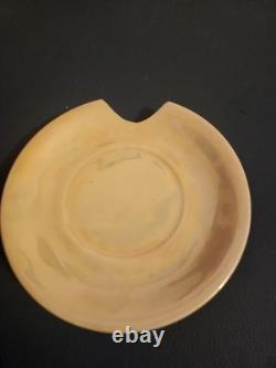 1940s Yellow Iridescent Bavarian Lusterware Demitasse Cups and Saucers