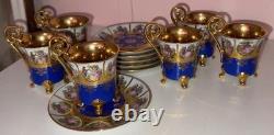 1950s-1970s Vintage West German Porcelain Demitasse Set of 6