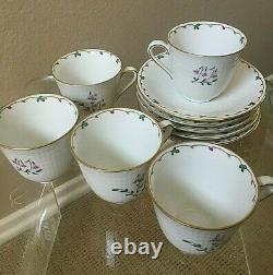 1960s RORSTRAND SWEDEN LINNEA ADELBORG PORCELAIN GILD DEMITASSE CUP SAUCER SET