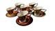 1980s Memphis Style Post Modern Demitasse Espresso Cups Saucers Set Of 6