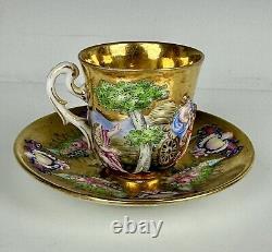 19th Century Capodimonte Demitasse Cup And Saucer