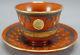 19th Century Ottoman Turkey Tophane Ware Demitasse Cup & Saucer As Is