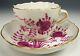 1st Quality Meissen Puce Painted Banded Hedge Demitasse Tea Cup Saucer Teacup