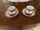 2 Antique French Napoleon Porcelain Demitasse Cup And Saucer One Pair