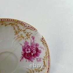 2 Antique KPM Royal Berlin Porcelain Reliefzierat Demitasse Cups & Saucers PC