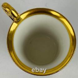 2 Antique c1890 Austrian Royal Vienna Demitasse Espresso Cup & Saucer Gold Gilt