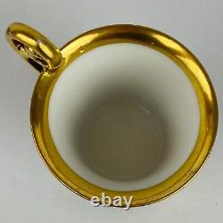 2 Antique c1890 Austrian Royal Vienna Demitasse Espresso Cup & Saucer Gold Gilt