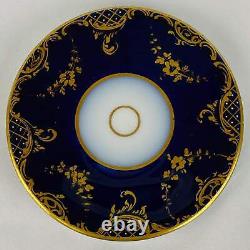 2 Antique c1890 Austrian Royal Vienna Demitasse Espresso Cup & Saucer Gold Gilt