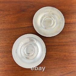 2 La Paglia International Sterling Silver Porcelain Demitasse Cups Saucers #118
