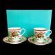 2 Mint Boxed Tiffany & Co Holiday White Demitasse Cup Cups Saucer Christmas #2
