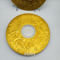 (2) Pair of Rosenthal 24k Gold Demitasse Cup Saucer Sets Bjorn Wiinblad Mint (C)