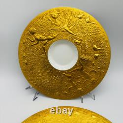 (2) Pair of Rosenthal 24k Gold Demitasse Cup Saucer Sets Bjorn Wiinblad Mint (C)
