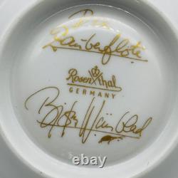 (2) Pair of Rosenthal 24k Gold Demitasse Cup Saucer Sets Bjorn Wiinblad Mint (C)