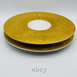 (2) Pair of Rosenthal 24k Gold Demitasse Cup Saucer Sets Bjorn Wiinblad Mint (C)
